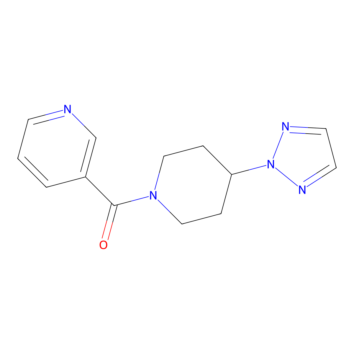 3-[4-(2H-1,2,3-triazol-2-yl)piperidine-1-carbonyl]pyridine molecular structure, CAS 2198867-14-8