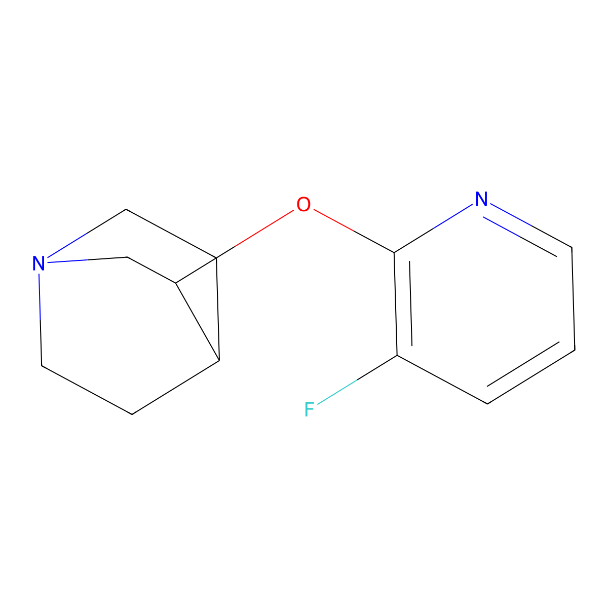 3-[(3-Fluoropyridin-2-yl)oxy]-1-azabicyclo[2.2.2]octane molecular structure, CAS 2198912-48-8