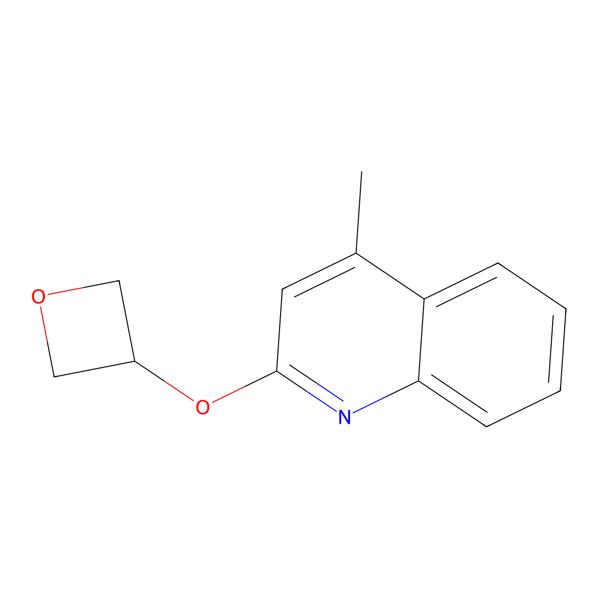 4-Methyl-2-(oxetan-3-yloxy)quinoline molecular structure, CAS 2198912-92-2