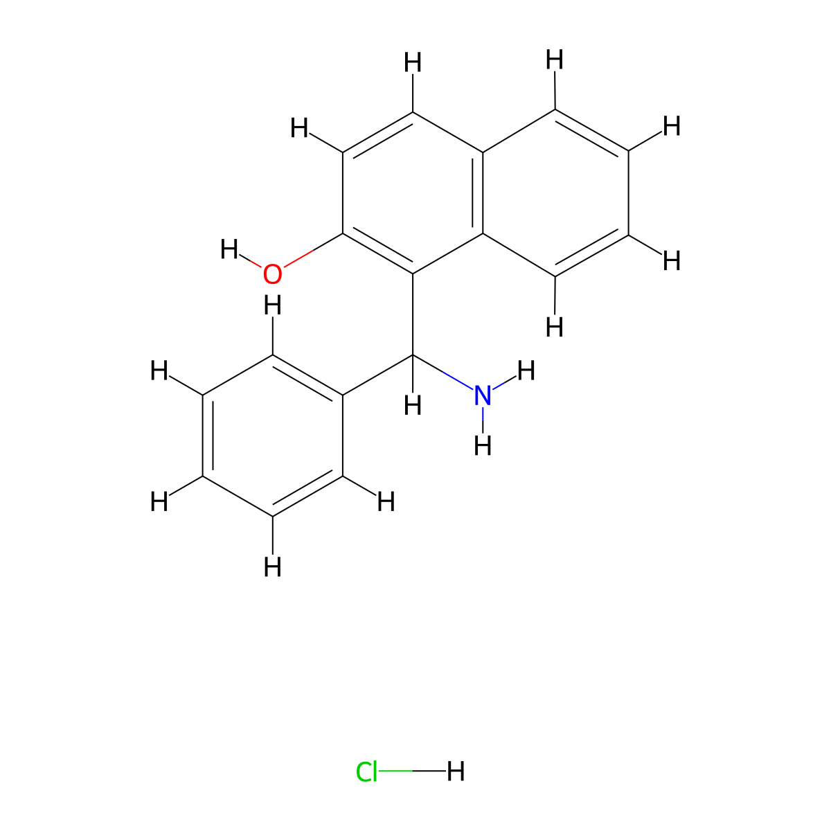 Betti base hydrochloride molecular structure, CAS 219897-32-2