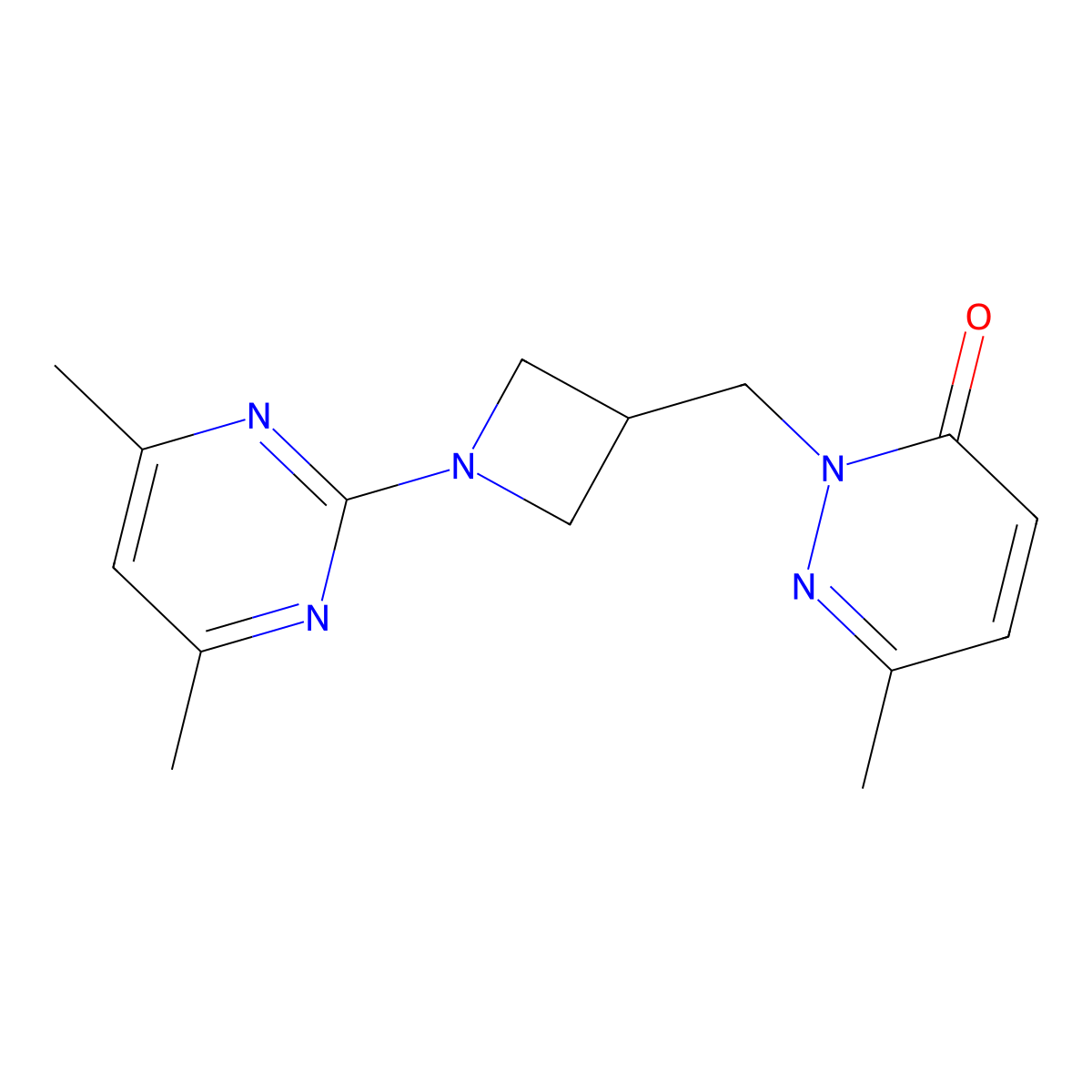 2-{[1-(4,6-Dimethylpyrimidin-2-yl)azetidin-3-yl]methyl}-6-methyl-2,3-dihydropyridazin-3-one molecular structure, CAS 2198986-86-4