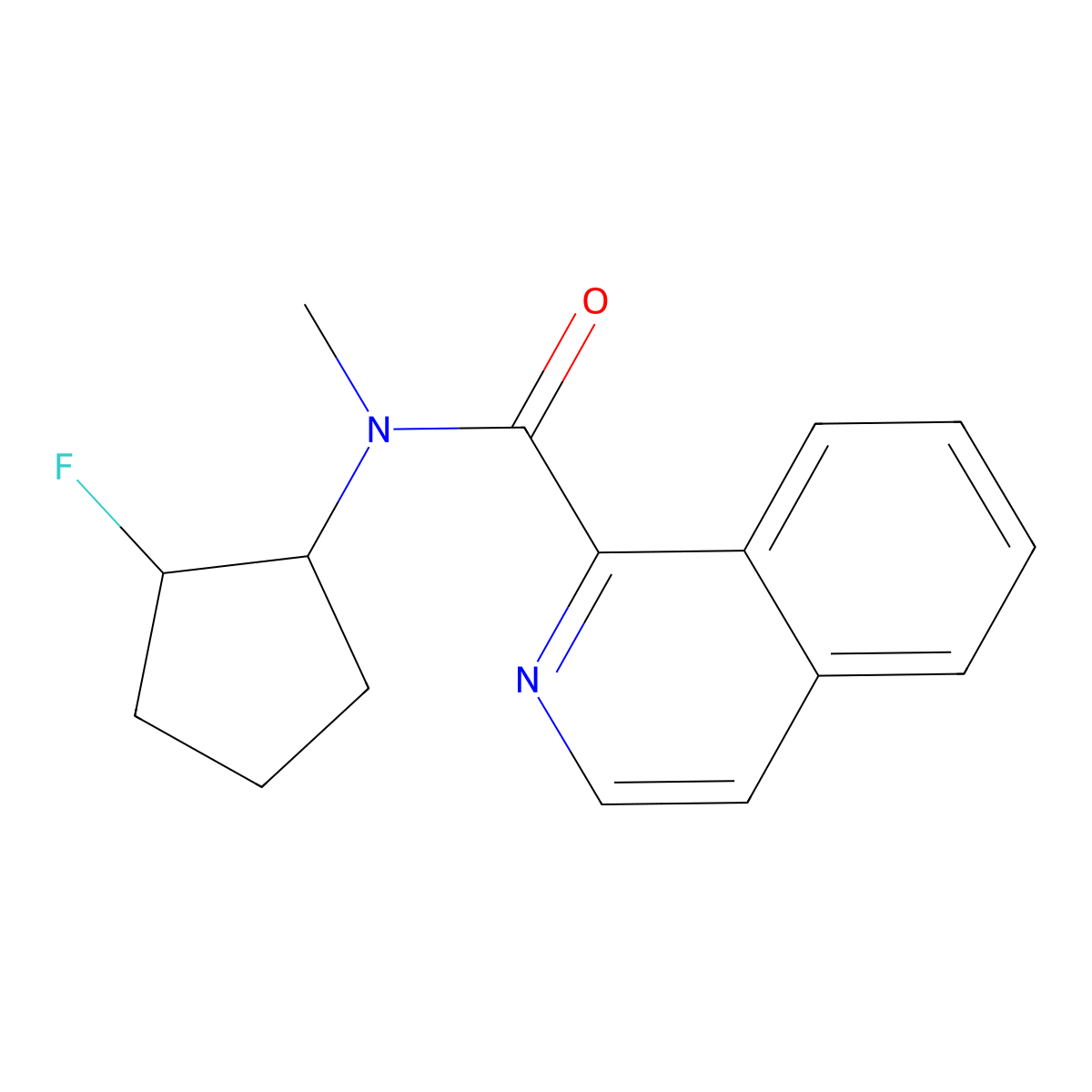 N-(2-fluorocyclopentyl)-N-methylisoquinoline-1-carboxamide molecular structure, CAS 2198987-82-3