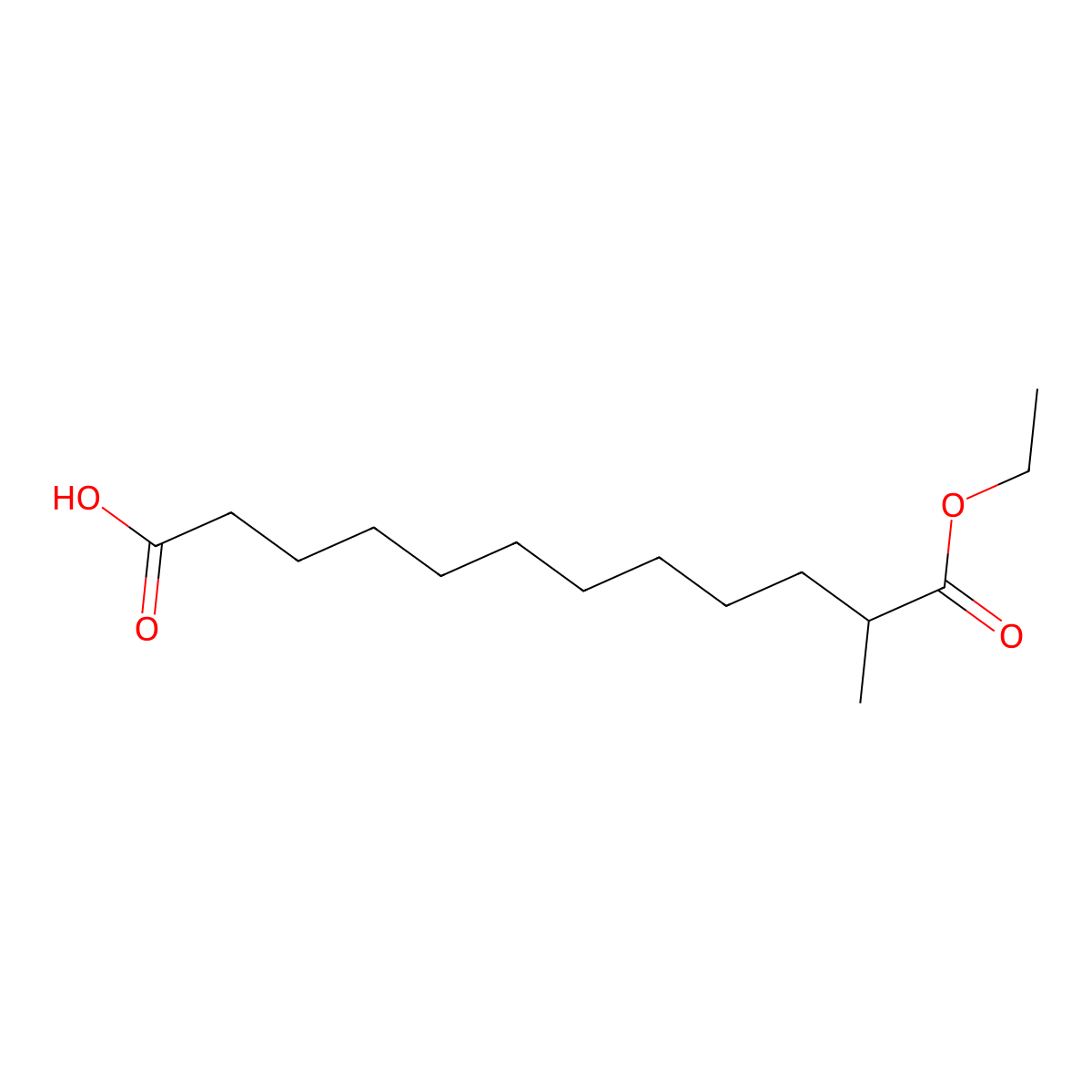12-Ethoxy-11-methyl-12-oxododecanoic acid molecular structure, CAS 2198995-70-7