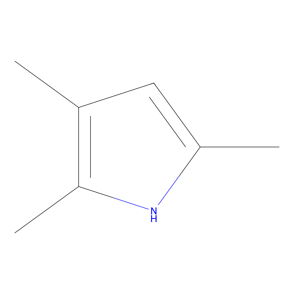 1H-Pyrrole, 2,3,5-trimethyl- molecular structure, CAS 2199-41-9