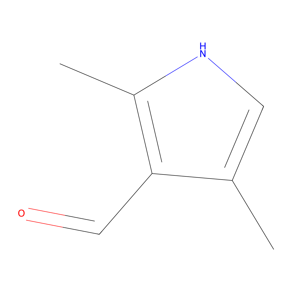 2,4-Dimethyl-1H-pyrrole-3-carbaldehyde molecular structure, CAS 2199-62-4
