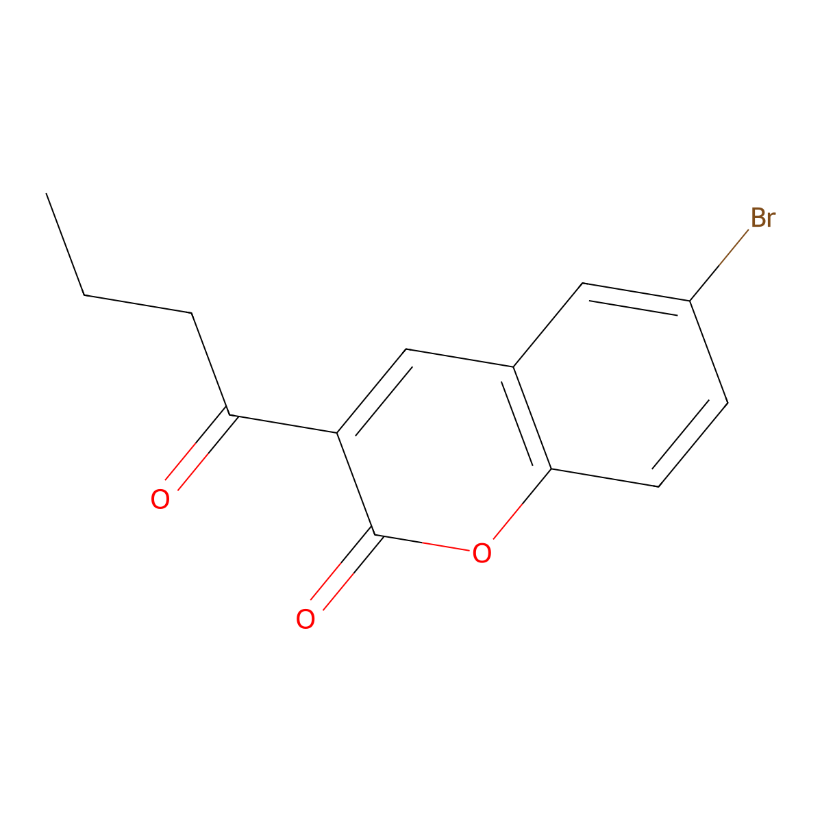 6-bromo-3-butyryl-2H-chromen-2-one molecular structure, CAS 2199-83-9
