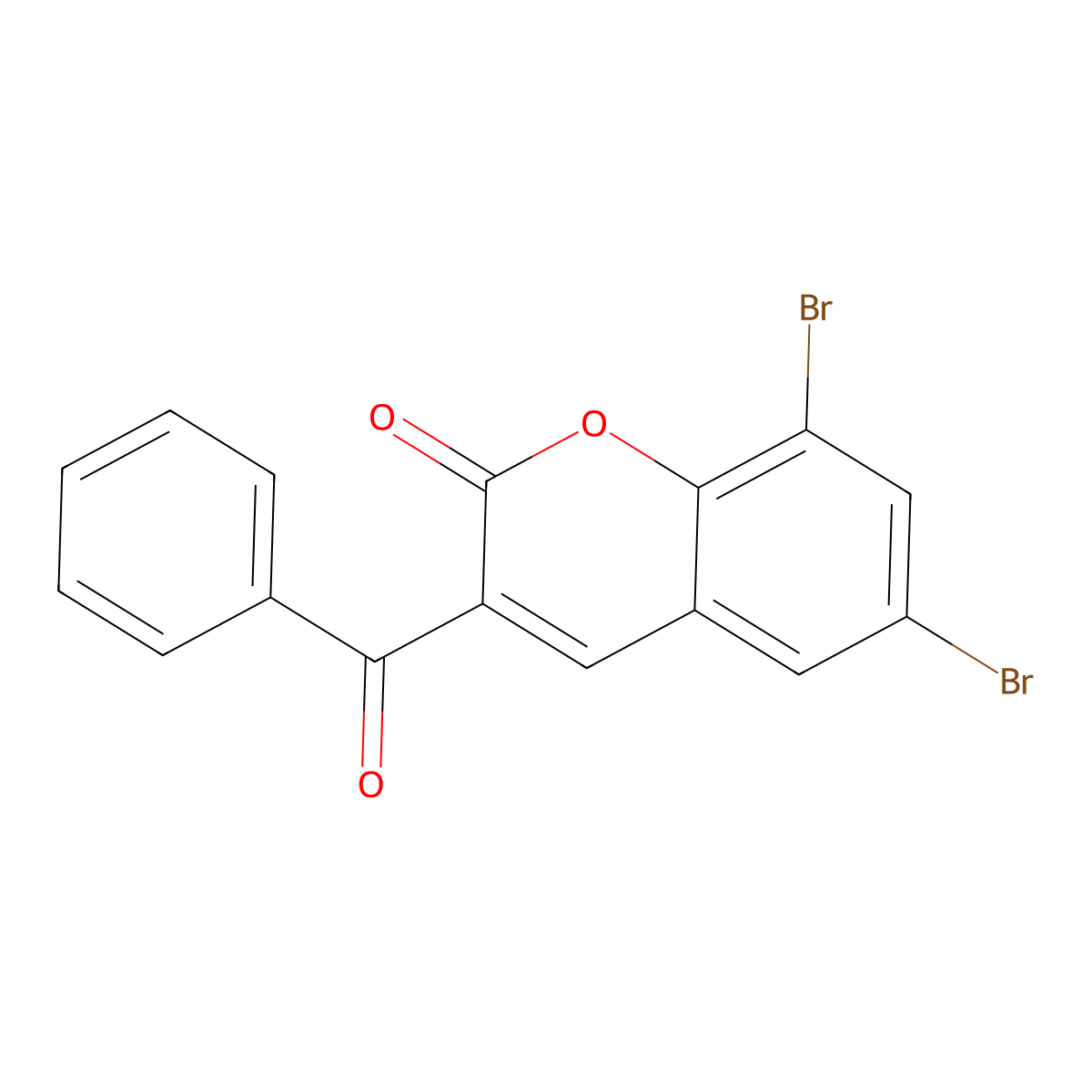 3-Benzoyl-6,8-dibromochromen-2-one molecular structure, CAS 2199-84-0