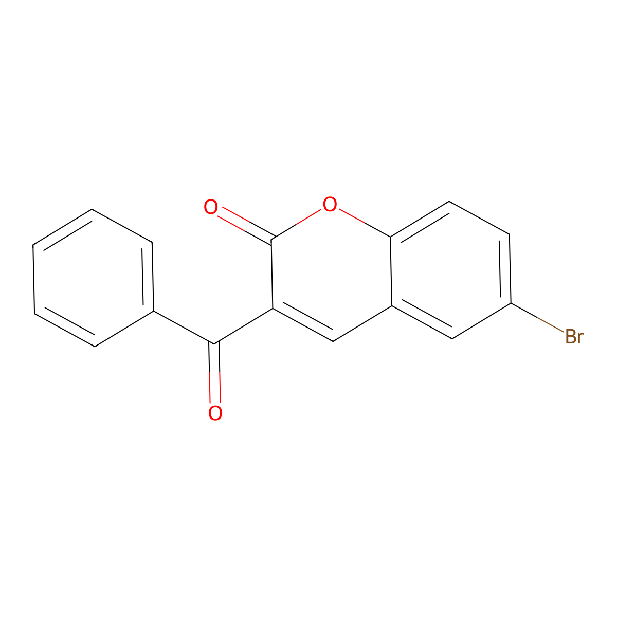 2H-1-Benzopyran-2-one, 3-benzoyl-6-bromo- molecular structure, CAS 2199-85-1