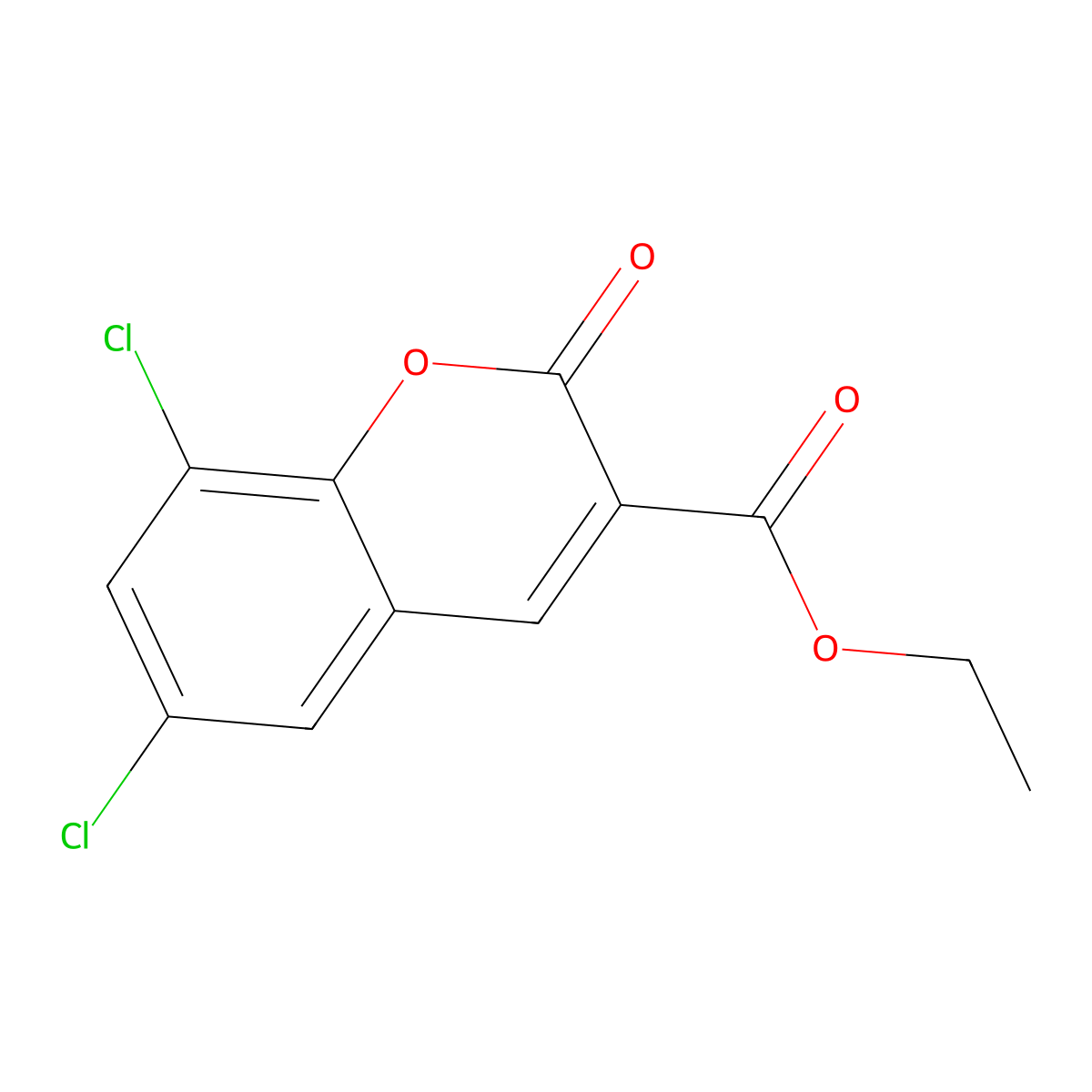 ethyl 6,8-dichloro-2-oxo-2H-chromene-3-carboxylate molecular structure, CAS 2199-88-4
