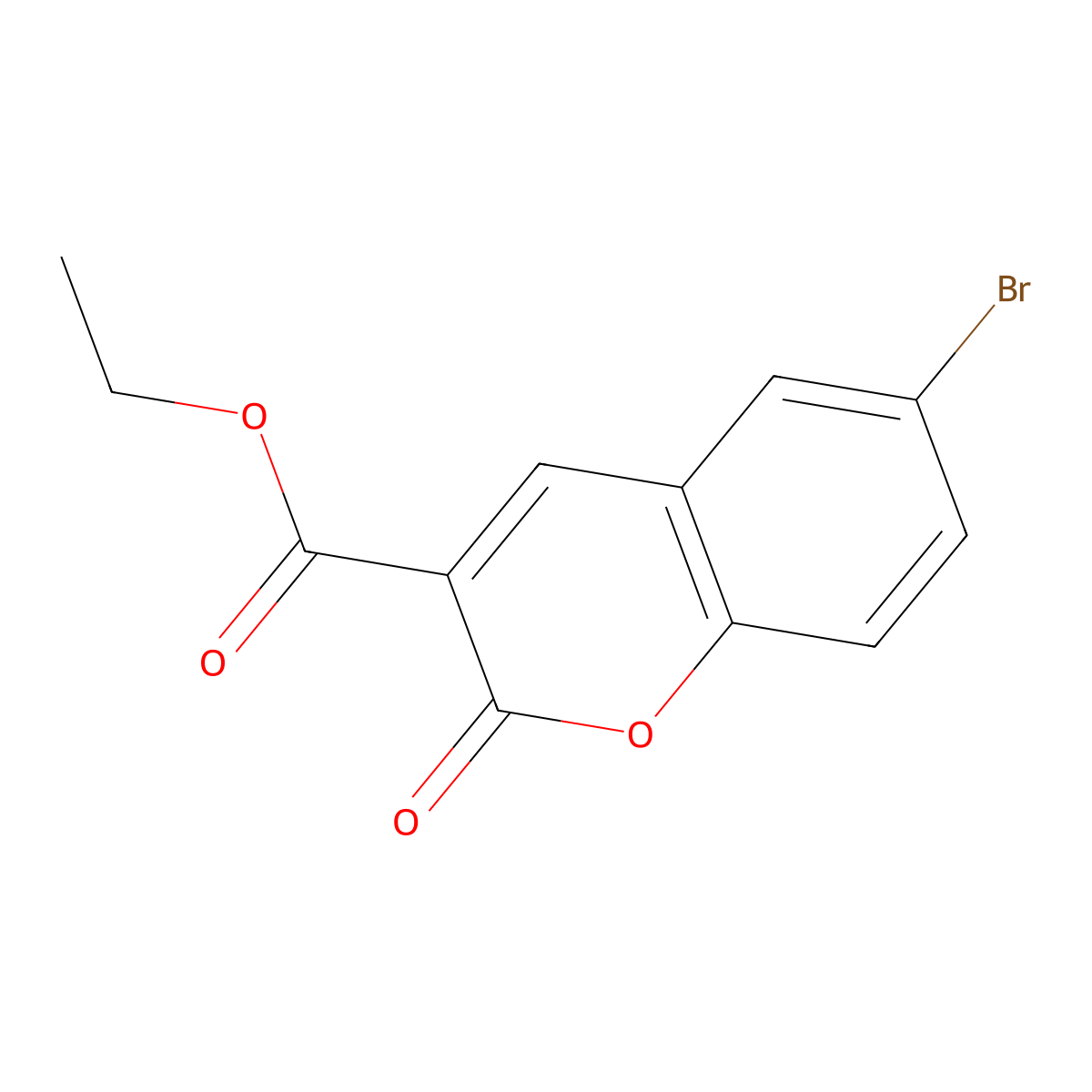 ethyl 6-bromo-2-oxo-2H-chromene-3-carboxylate molecular structure, CAS 2199-90-8
