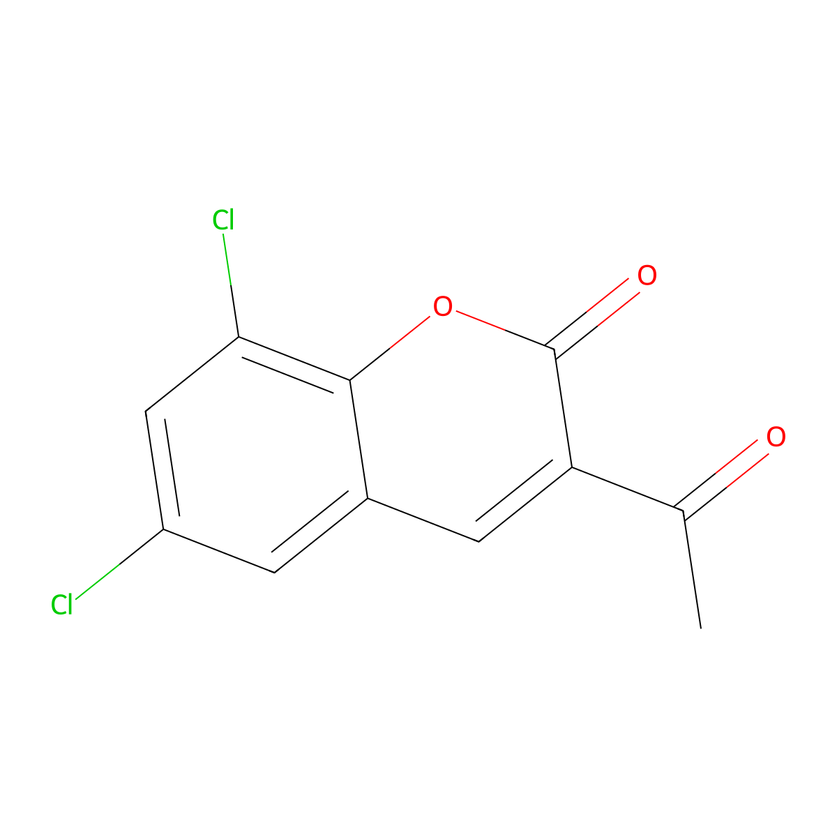 3-Acetyl-6,8-dichlorocoumarin molecular structure, CAS 2199-91-9