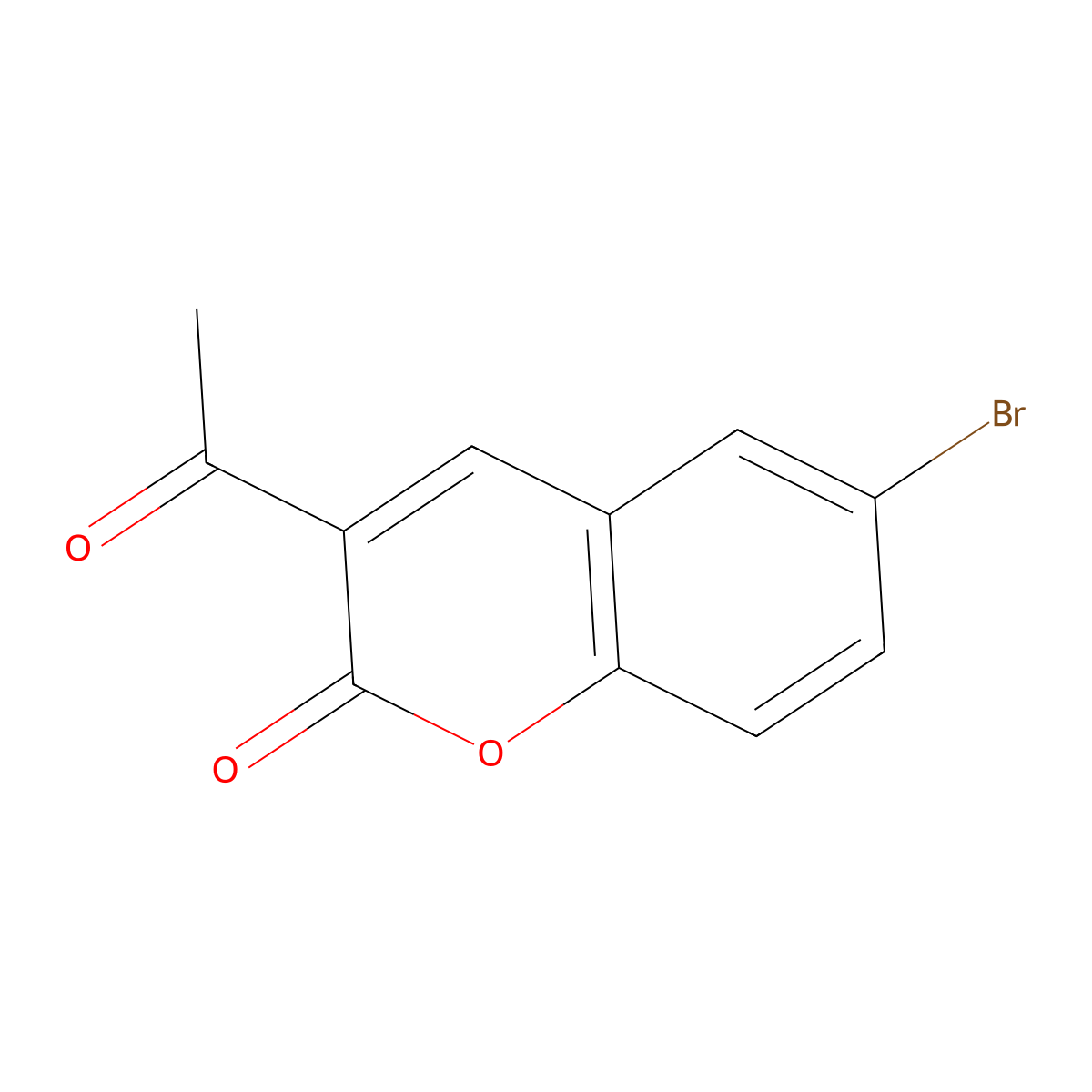 3-acetyl-6-bromo-2H-chromen-2-one molecular structure, CAS 2199-93-1