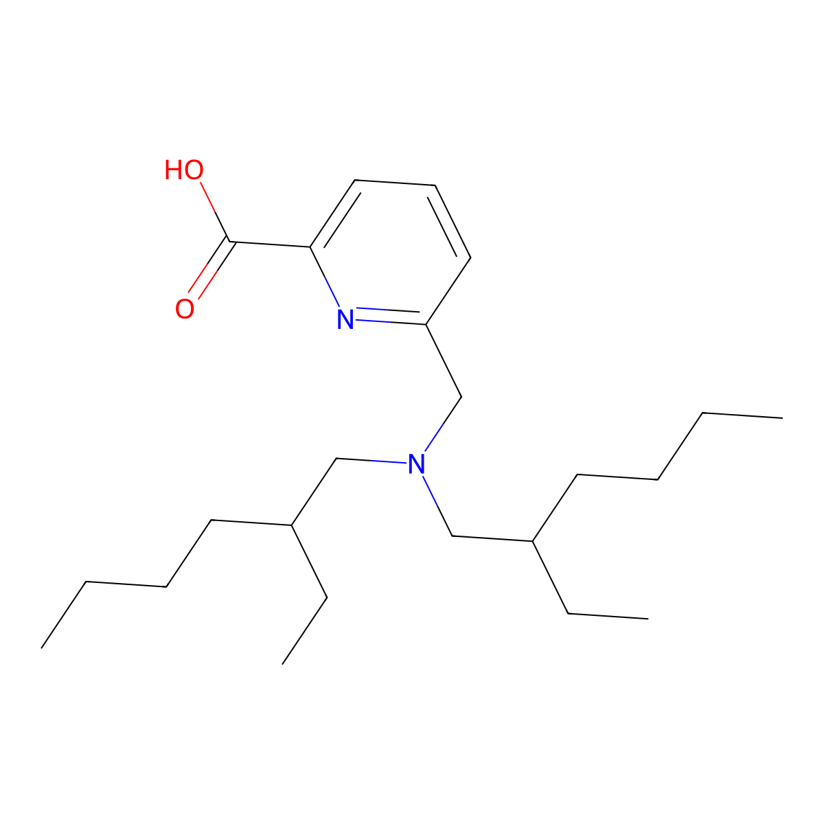 6-((Bis(2-ethylhexyl)amino)methyl)picolinic acid molecular structure, CAS 2199037-19-7