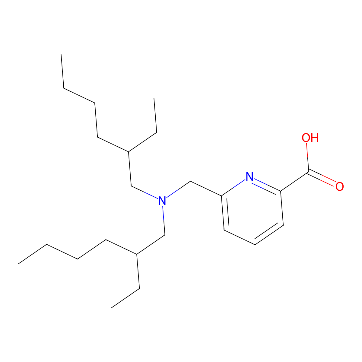 6-((Bis(2-ethylhexyl)amino)methyl)picolinic acid molecular structure, CAS 2199037-19-7