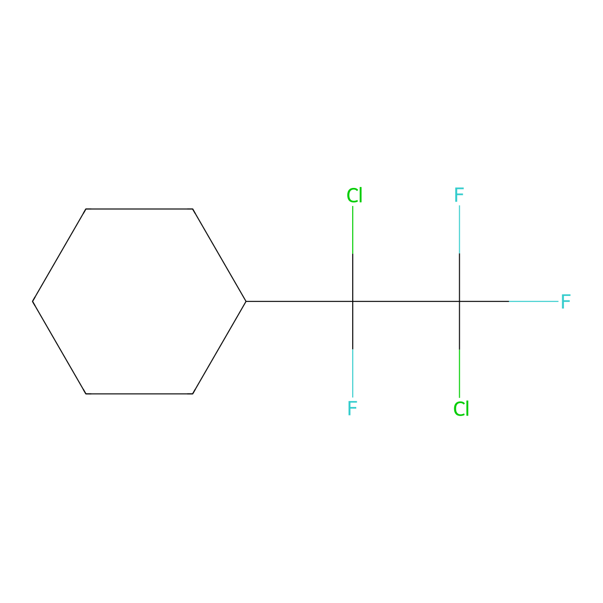 (1,2-Dichloro-1,2,2-trifluoroethyl)cyclohexane molecular structure, CAS 219904-95-7