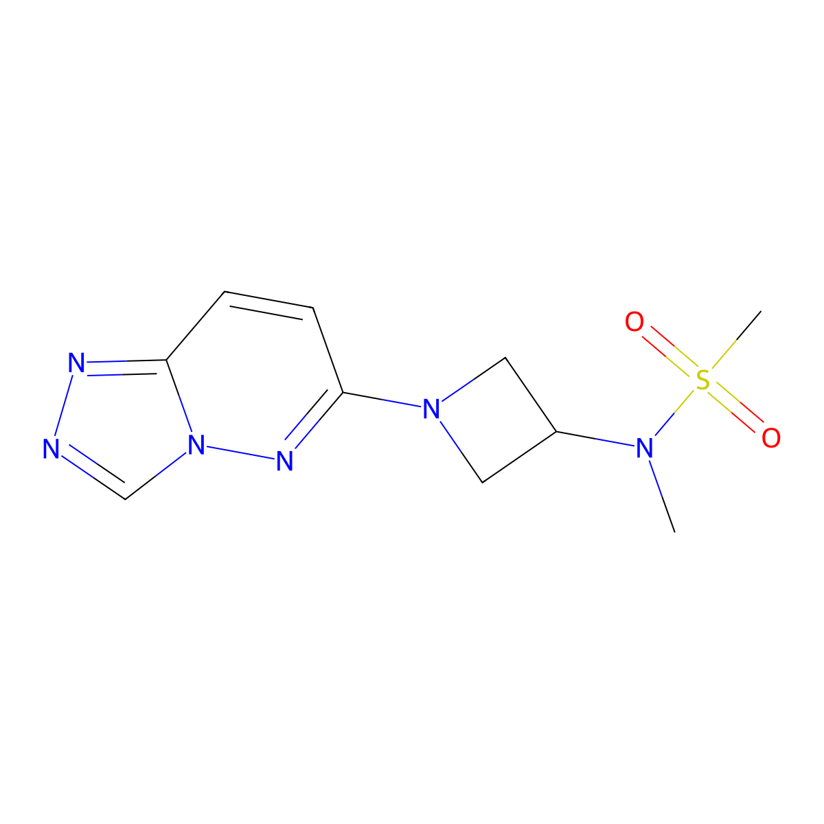 N-methyl-N-(1-{[1,2,4]triazolo[4,3-b]pyridazin-6-yl}azetidin-3-yl)methanesulfonamide molecular structure, CAS 2199040-92-9