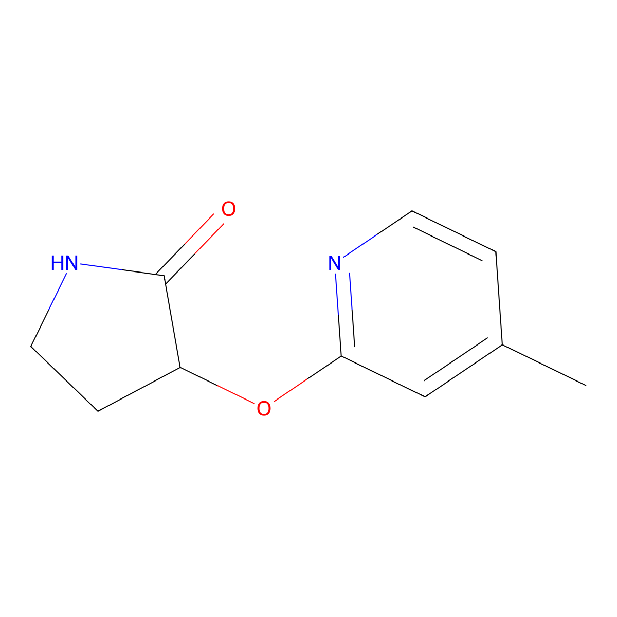 3-[(4-Methylpyridin-2-yl)oxy]pyrrolidin-2-one molecular structure, CAS 2199061-70-4