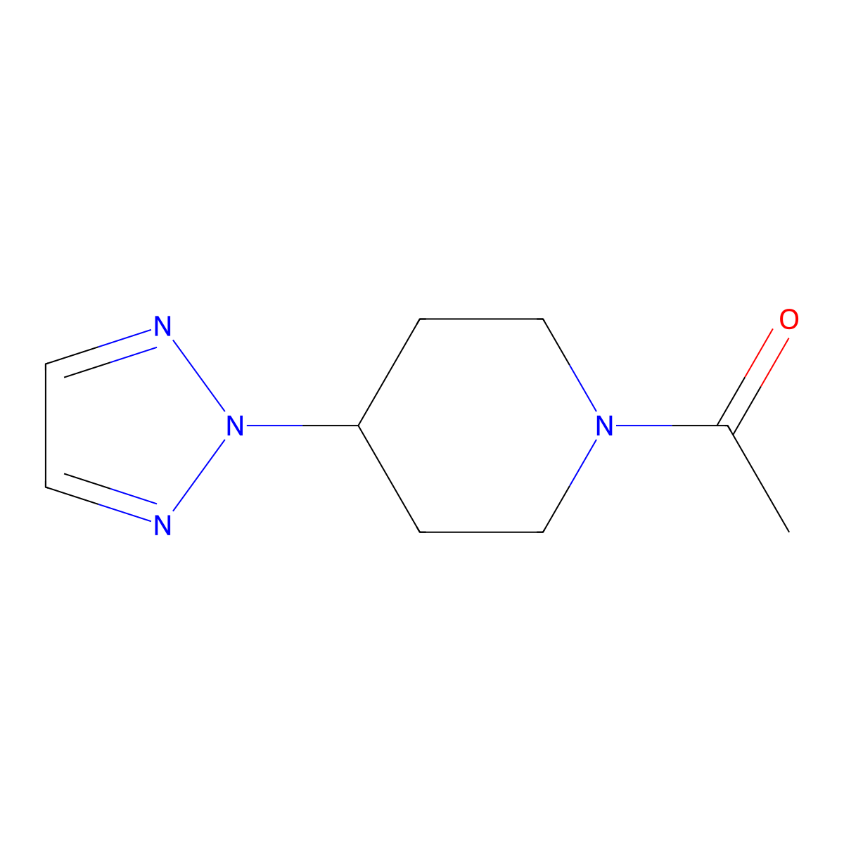 1-(4-(2H-1,2,3-triazol-2-yl)piperidin-1-yl)ethanone molecular structure, CAS 2199062-55-8