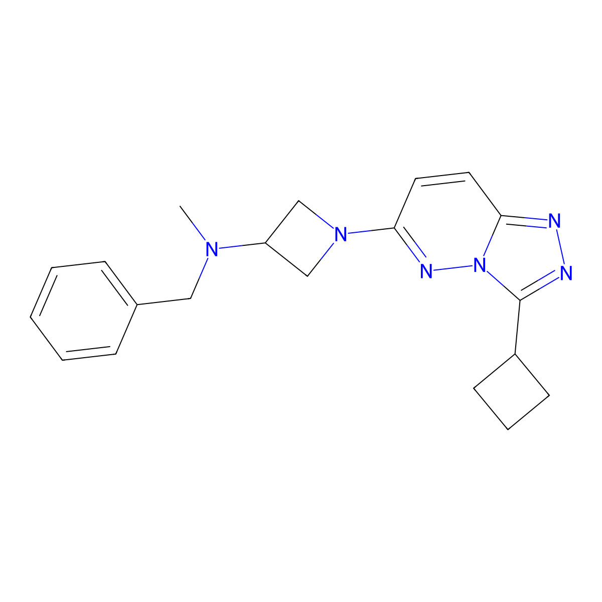 N-benzyl-1-{3-cyclobutyl-[1,2,4]triazolo[4,3-b]pyridazin-6-yl}-N-methylazetidin-3-amine molecular structure, CAS 2199066-26-5