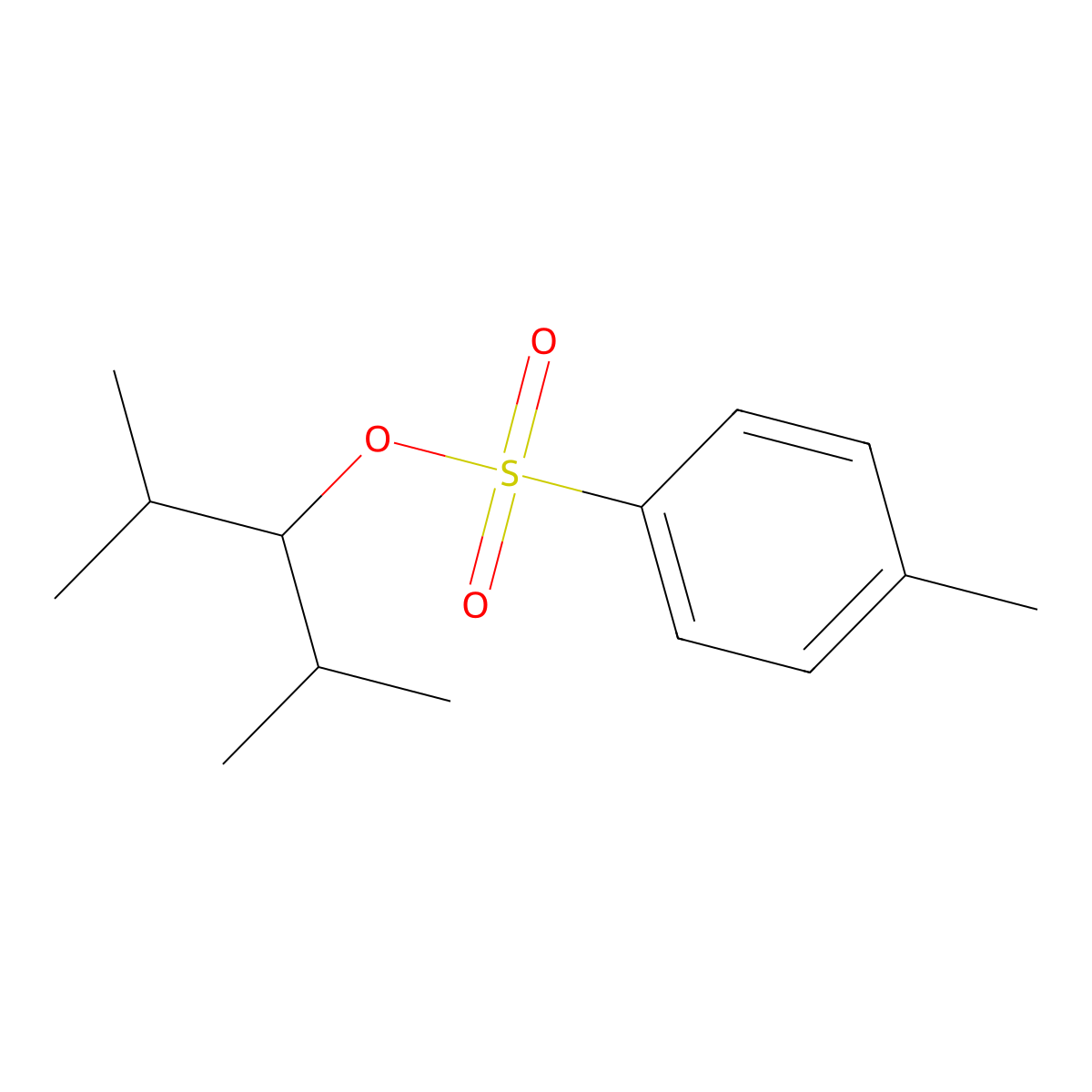2,4-Dimethylpentan-3-yl 4-methylbenzene-1-sulfonate molecular structure, CAS 21991-21-9