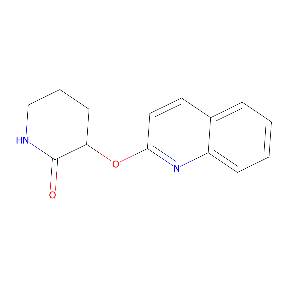 3-(Quinolin-2-yloxy)piperidin-2-one molecular structure, CAS 2199104-66-8
