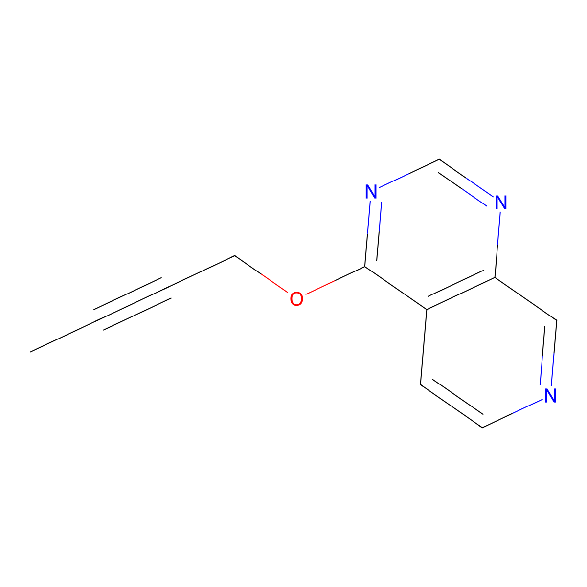 4-(But-2-yn-1-yloxy)pyrido[3,4-d]pyrimidine molecular structure, CAS 2199104-69-1