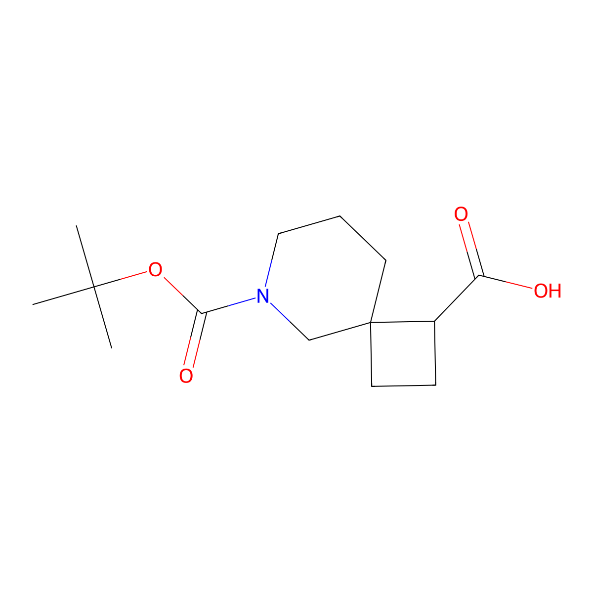 6-(Tert-butoxycarbonyl)-6-azaspiro[3.5]nonane-1-carboxylic acid molecular structure, CAS 2199106-84-6