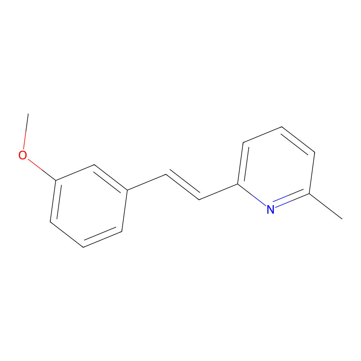 2-[(E)-2-(3-methoxyphenyl)ethenyl]-6-methylpyridine molecular structure, CAS 219911-88-3
