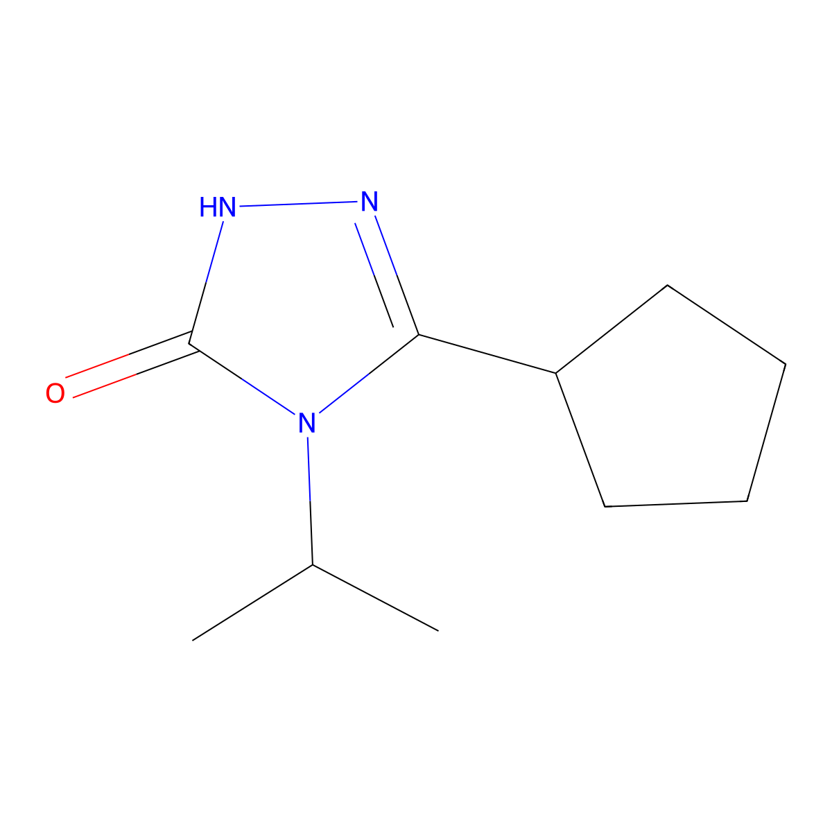 3-cyclopentyl-4-(propan-2-yl)-4,5-dihydro-1H-1,2,4-triazol-5-one molecular structure, CAS 2199132-33-5