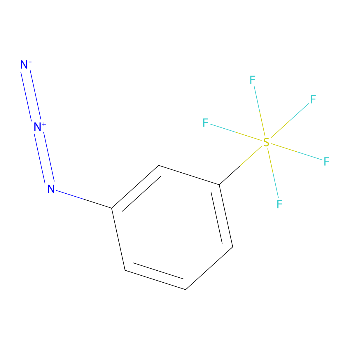 1-Azido-3-(pentafluoro-lambda6-sulfanyl)benzene molecular structure, CAS 2199182-59-5