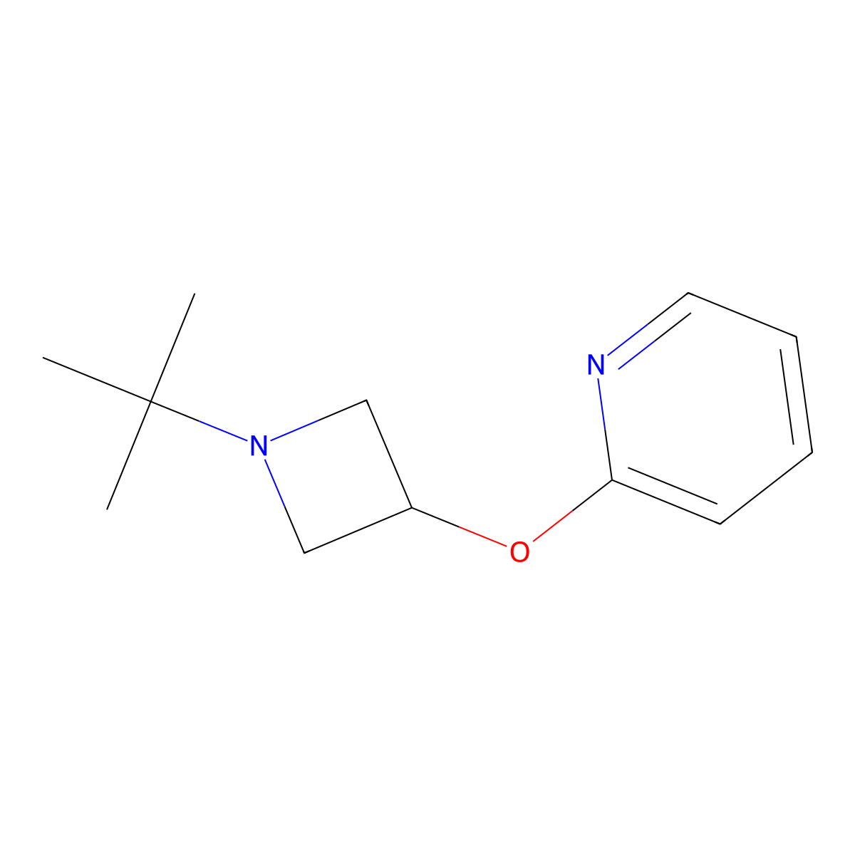 2-[(1-Tert-butylazetidin-3-yl)oxy]pyridine molecular structure, CAS 2199207-76-4