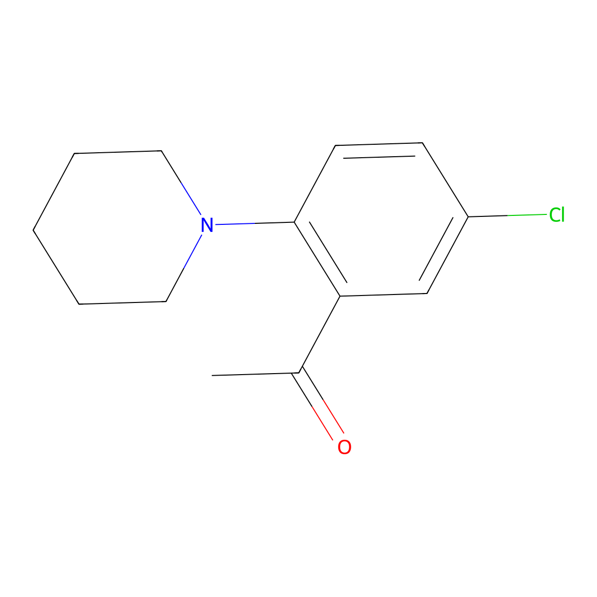 5'-Chloro-2'-(1-piperidyl)acetophenone molecular structure, CAS 219921-74-1
