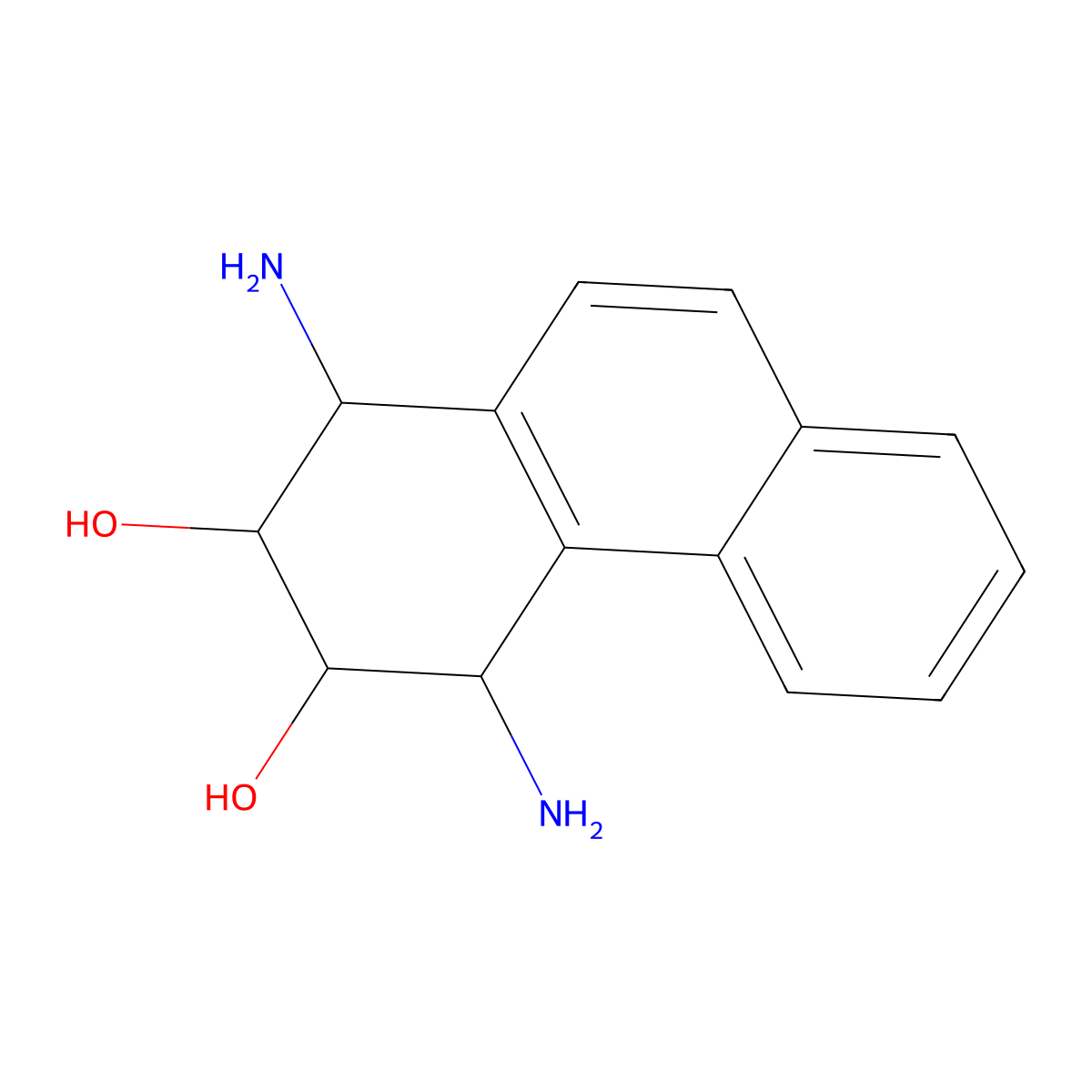 (1R,2S,3R,4S)-1,4-diamino-1,2,3,4-tetrahydrophenanthrene-2,3-diol molecular structure, CAS 2199214-02-1