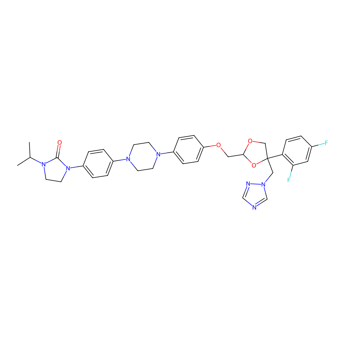 Pramiconazole molecular structure, CAS 219923-85-0