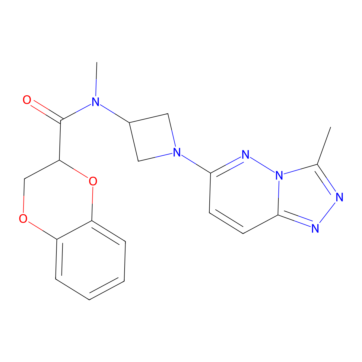 N-methyl-N-(1-{3-methyl-[1,2,4]triazolo[4,3-b]pyridazin-6-yl}azetidin-3-yl)-2,3-dihydro-1,4-benzodioxine-2-carboxamide molecular structure, CAS 2199236-84-3