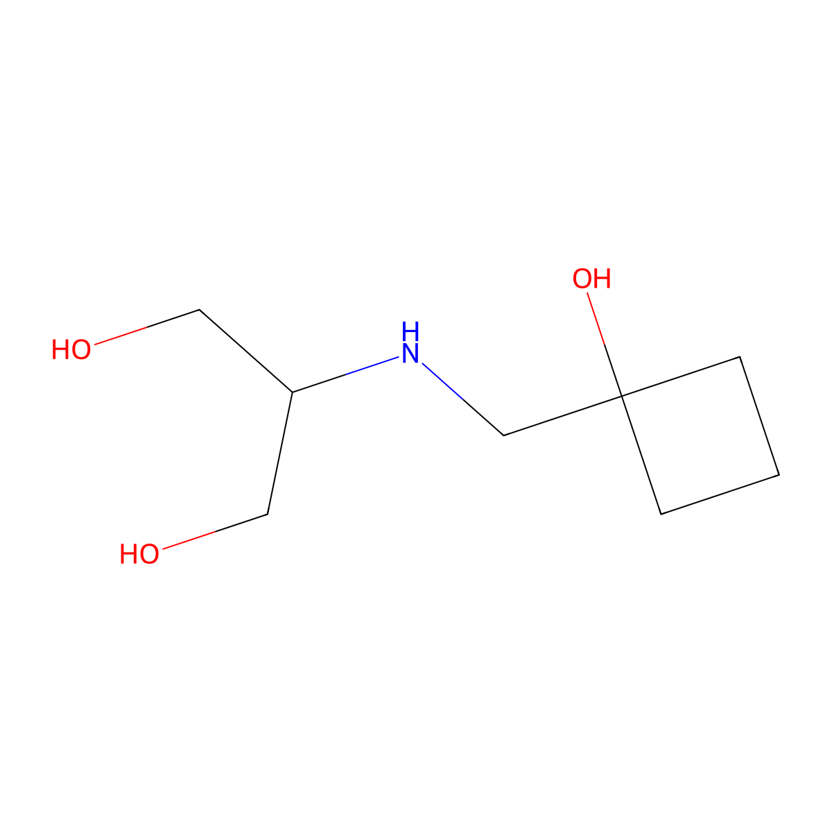2-(((1-Hydroxycyclobutyl)methyl)amino)propane-1,3-diol molecular structure, CAS 2199245-37-7