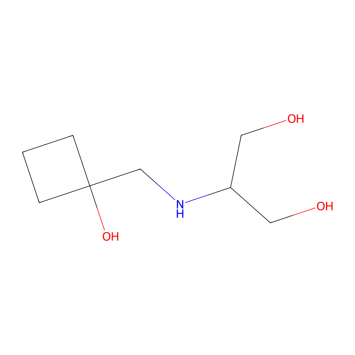 2-(((1-Hydroxycyclobutyl)methyl)amino)propane-1,3-diol molecular structure, CAS 2199245-37-7