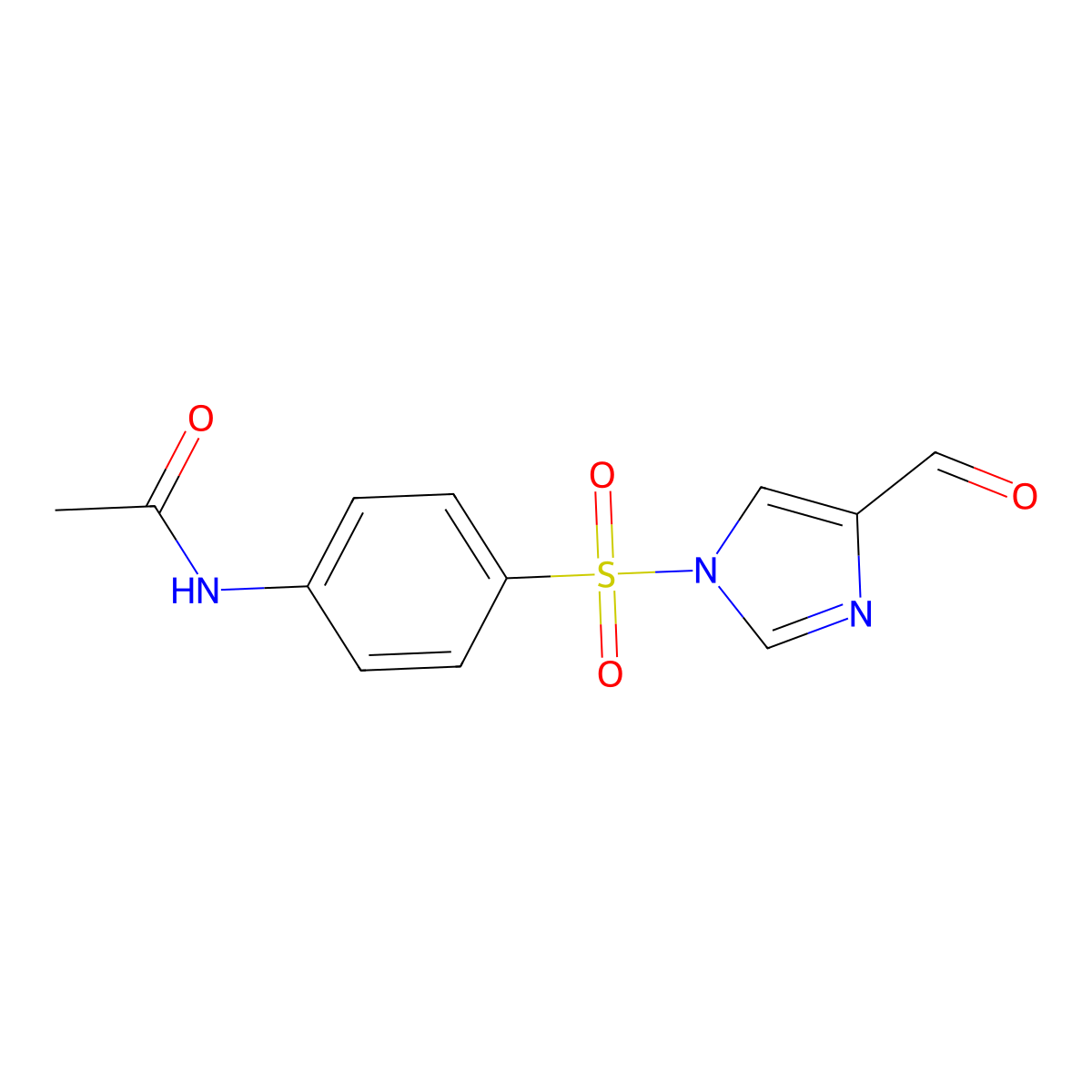 n-{4-[(4-Formyl-1h-imidazol-1-yl)sulfonyl]phenyl}acetamide molecular structure, CAS 2199247-94-2