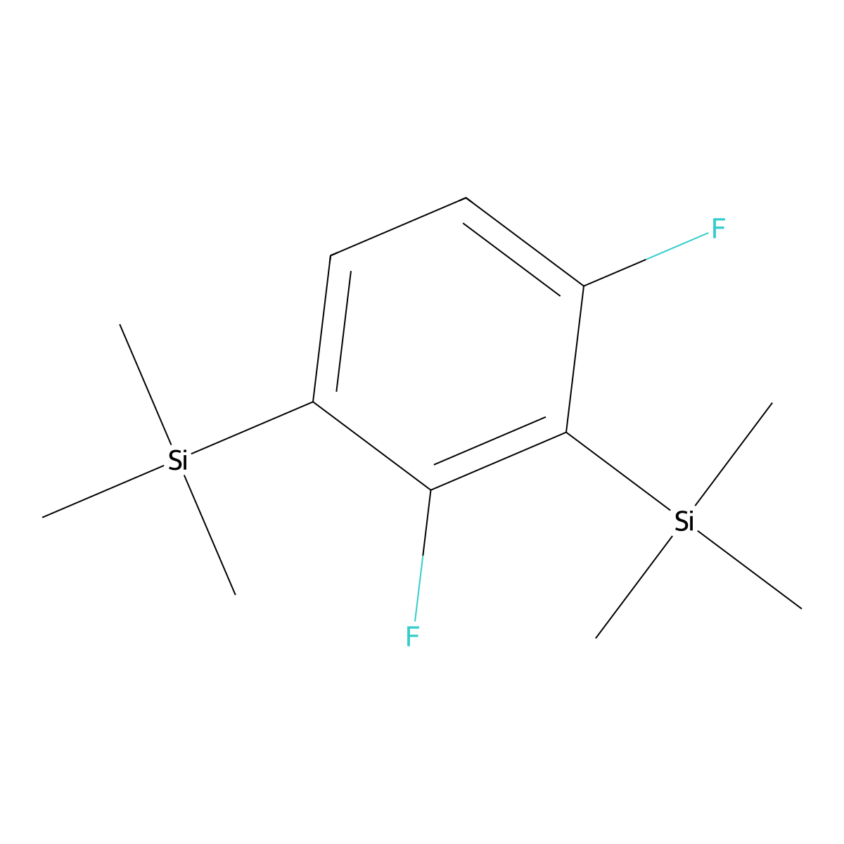 1,3-Difluoro-2,4-bis(trimethylsilyl)benzene molecular structure, CAS 219926-40-6