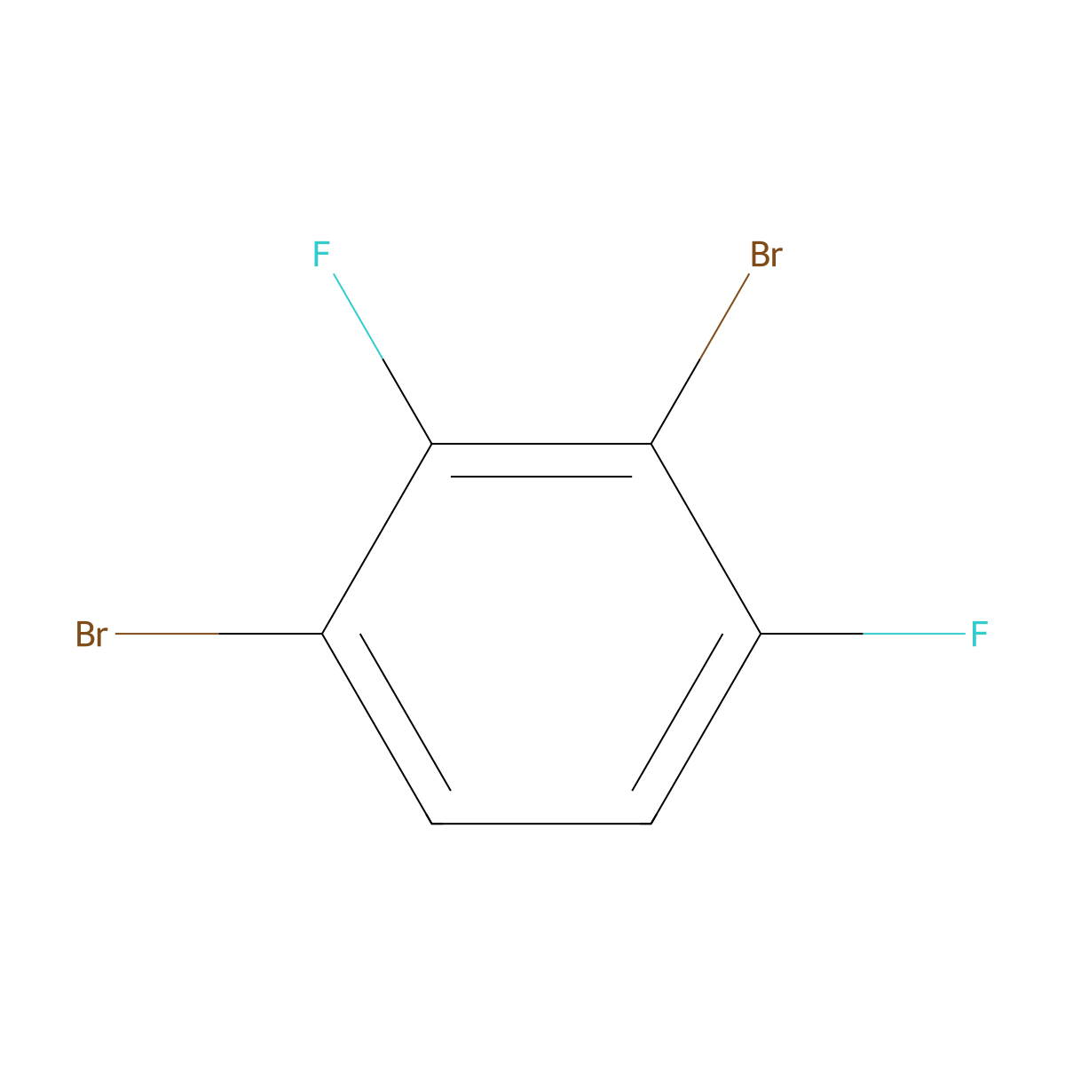 1,3-Dibromo-2,4-difluorobenzene molecular structure, CAS 219926-41-7