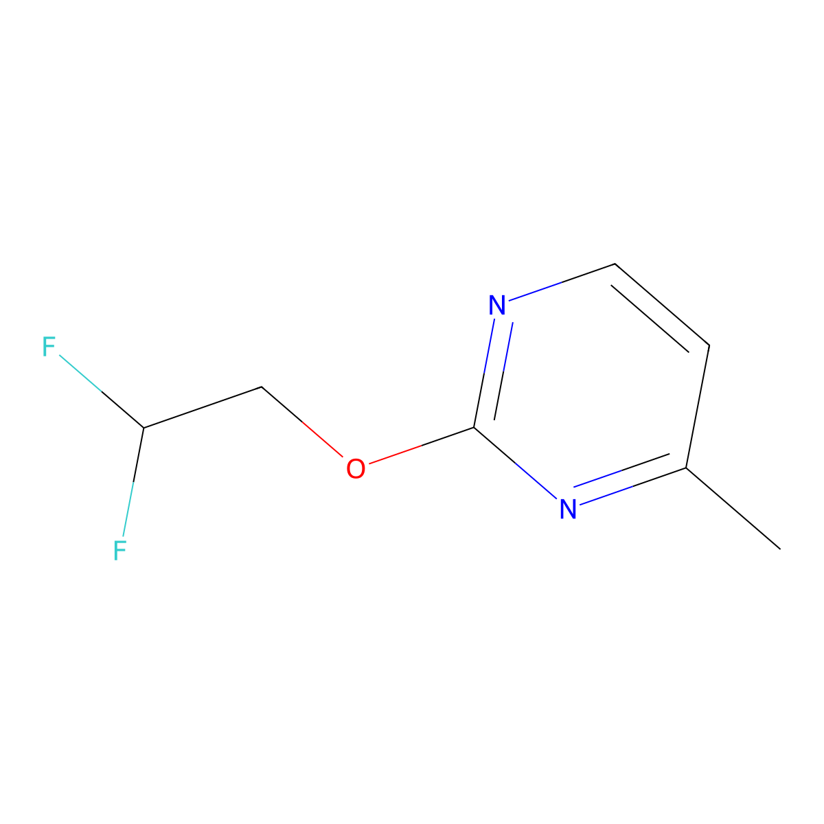 2-(2,2-Difluoroethoxy)-4-methylpyrimidine molecular structure, CAS 2199276-54-3