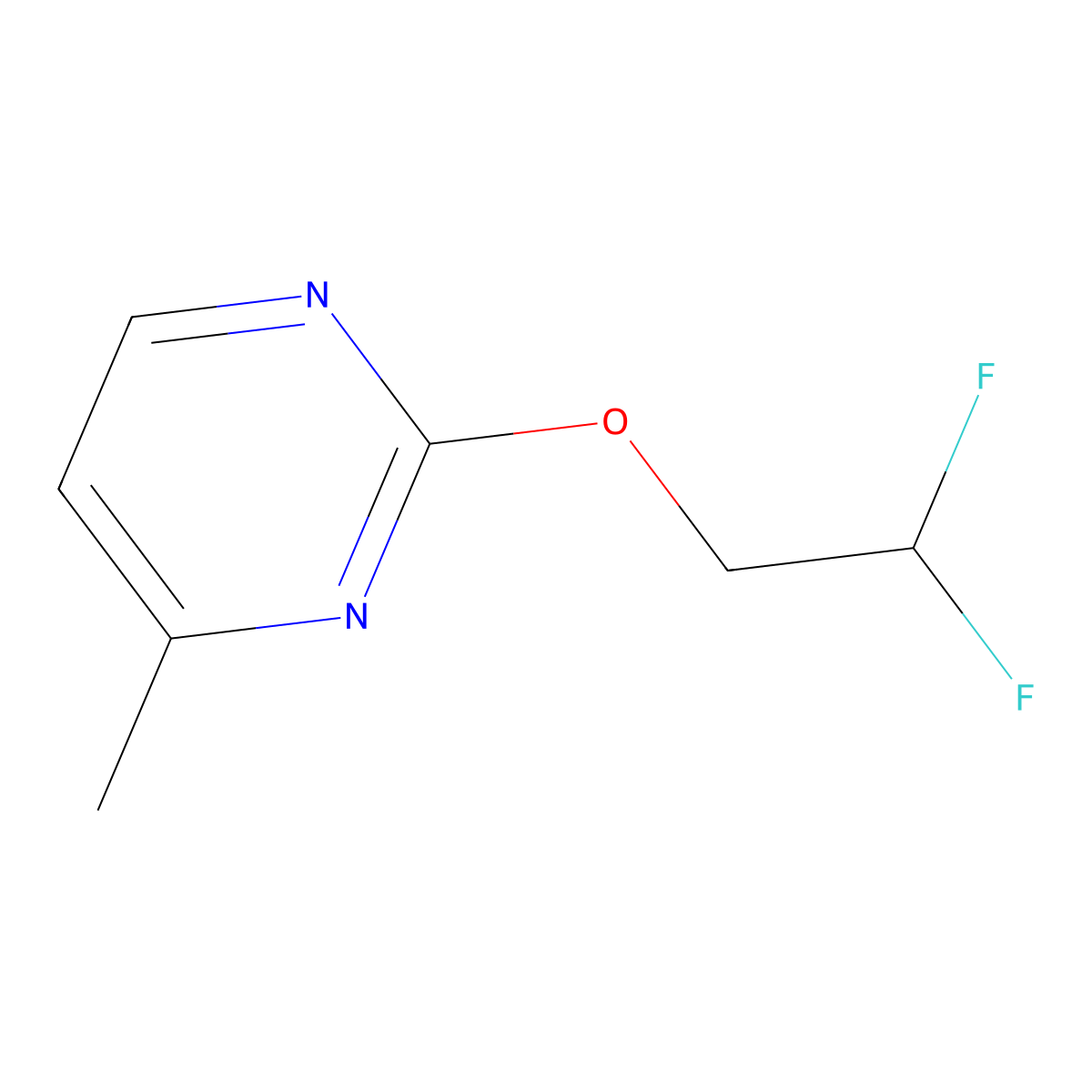 2-(2,2-Difluoroethoxy)-4-methylpyrimidine molecular structure, CAS 2199276-54-3