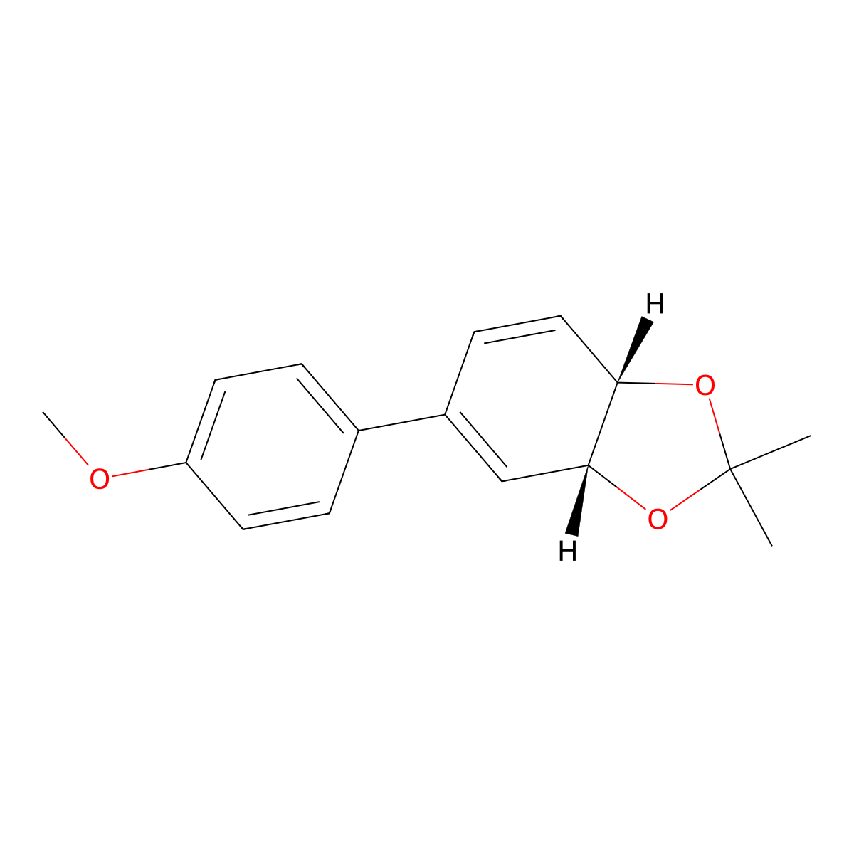 (3aR,7aS)-5-(4-methoxyphenyl)-2,2-dimethyl-3a,7a-dihydro-1,3-benzodioxole molecular structure, CAS 2199282-38-5