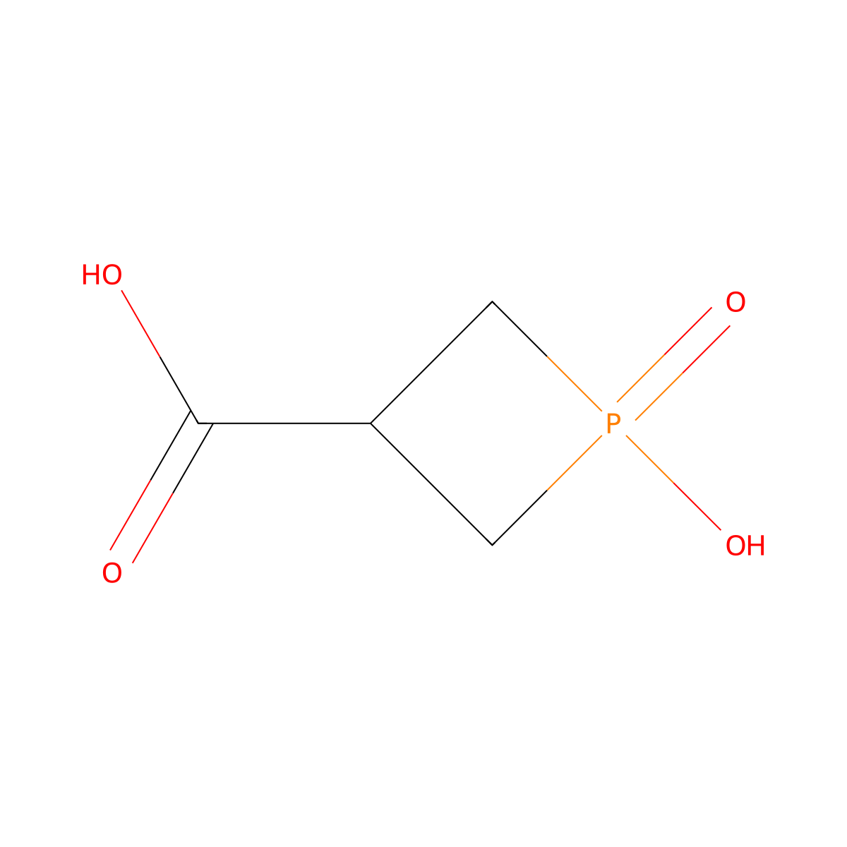 1-Hydroxy-1-oxo-1lambda5-phosphetane-3-carboxylic acid molecular structure, CAS 21993-03-3