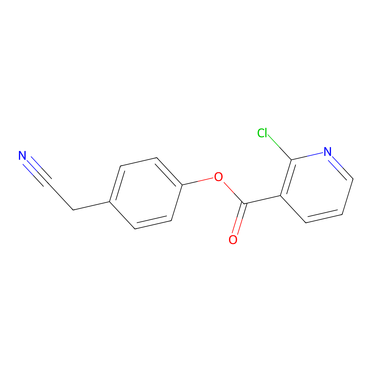 4-(Cyanomethyl)phenyl 2-chloronicotinate molecular structure, CAS 219930-05-9