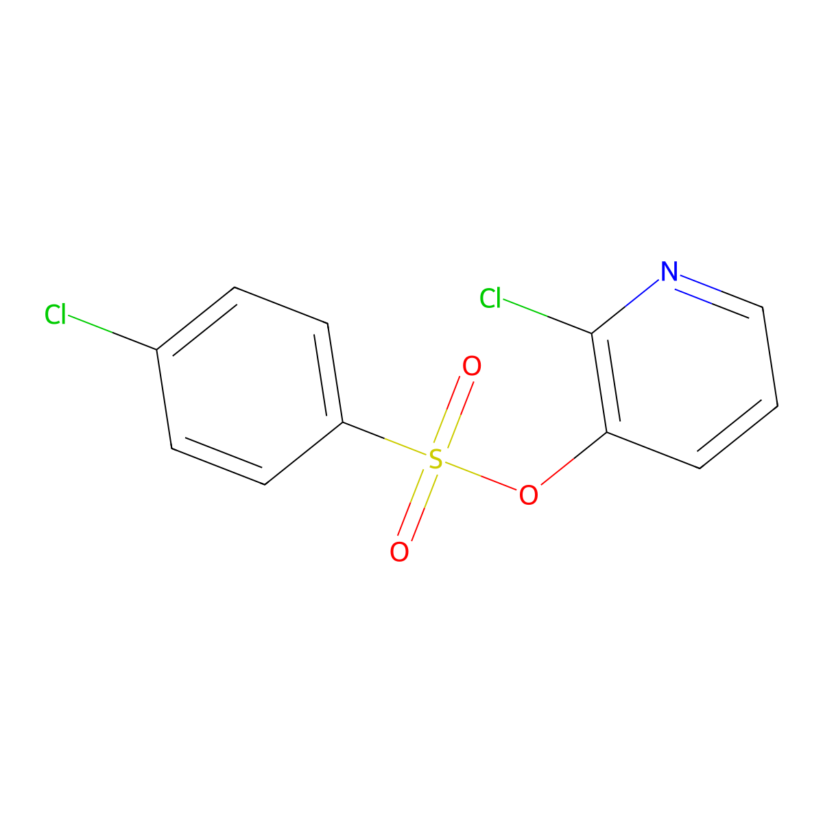2-Chloro-3-pyridyl 4-chlorobenzene-1-sulfonate molecular structure, CAS 219930-49-1