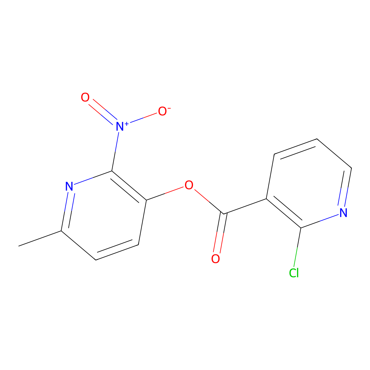 6-Methyl-2-nitro-3-pyridyl 2-chloronicotinate molecular structure, CAS 219931-06-3