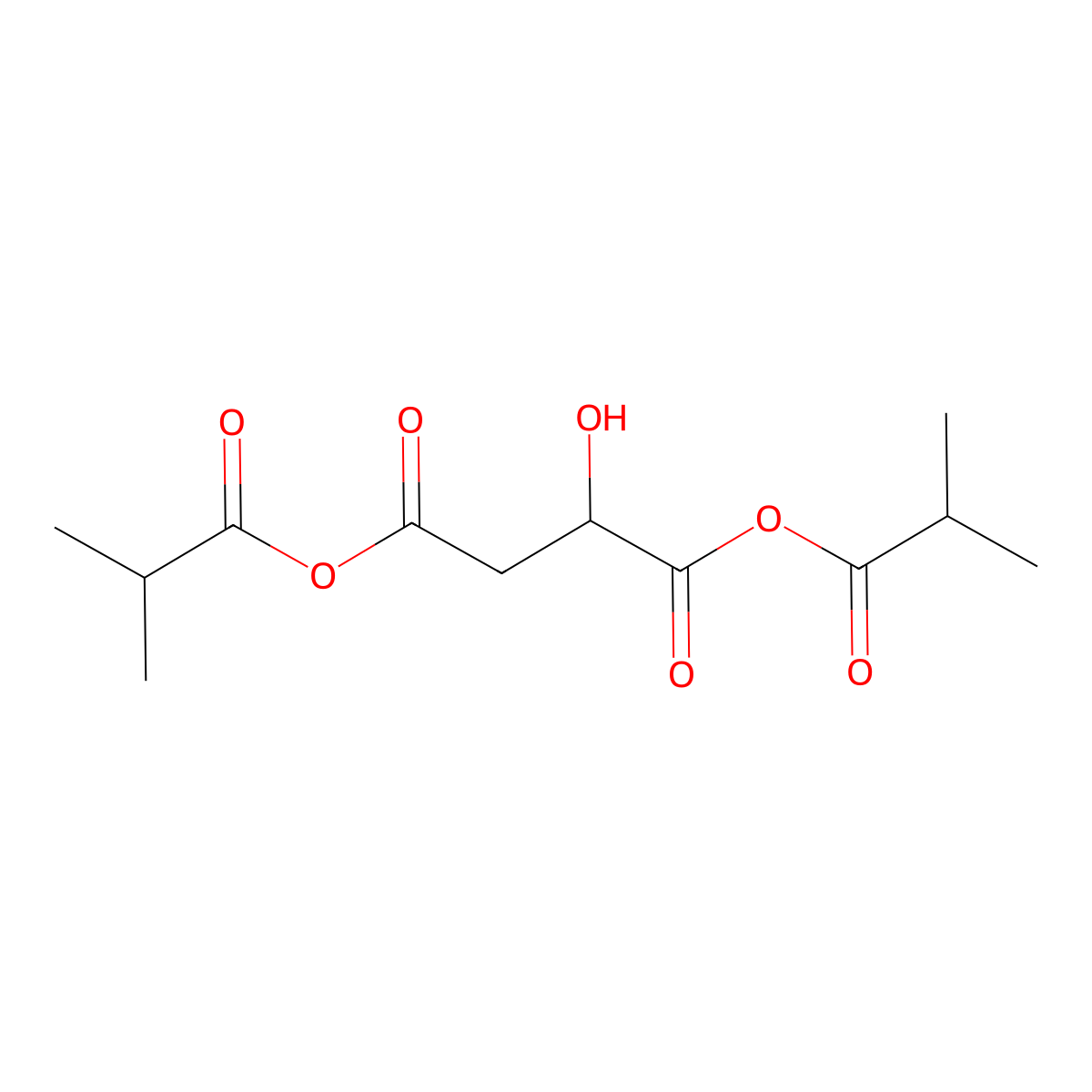 1,4-Bis(2-methylpropanoyl) 2-hydroxybutanedioate molecular structure, CAS 2199320-67-5