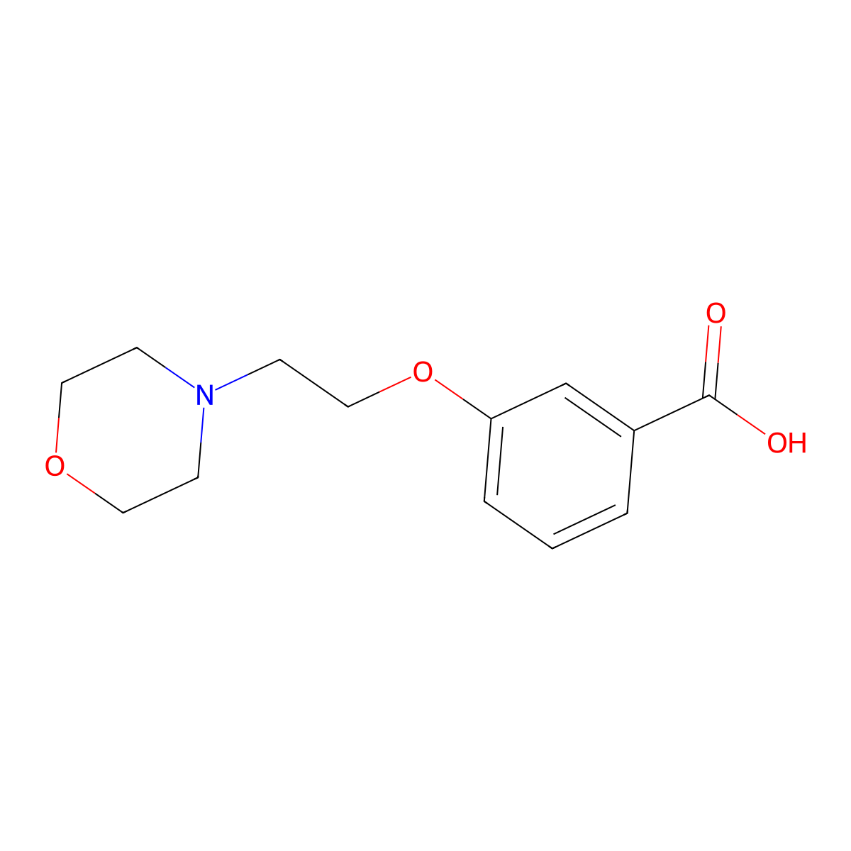 3-(2-Morpholin-4-YL-ethoxy)-benzoic acid molecular structure, CAS 219935-32-7