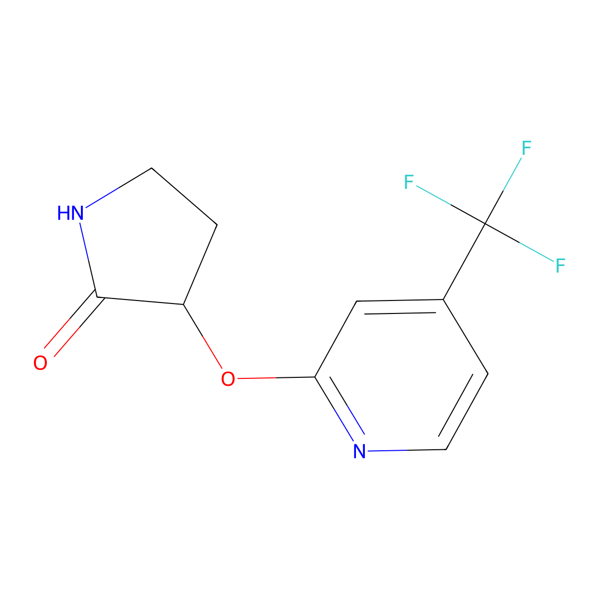 3-{[4-(Trifluoromethyl)pyridin-2-yl]oxy}pyrrolidin-2-one molecular structure, CAS 2199367-11-6